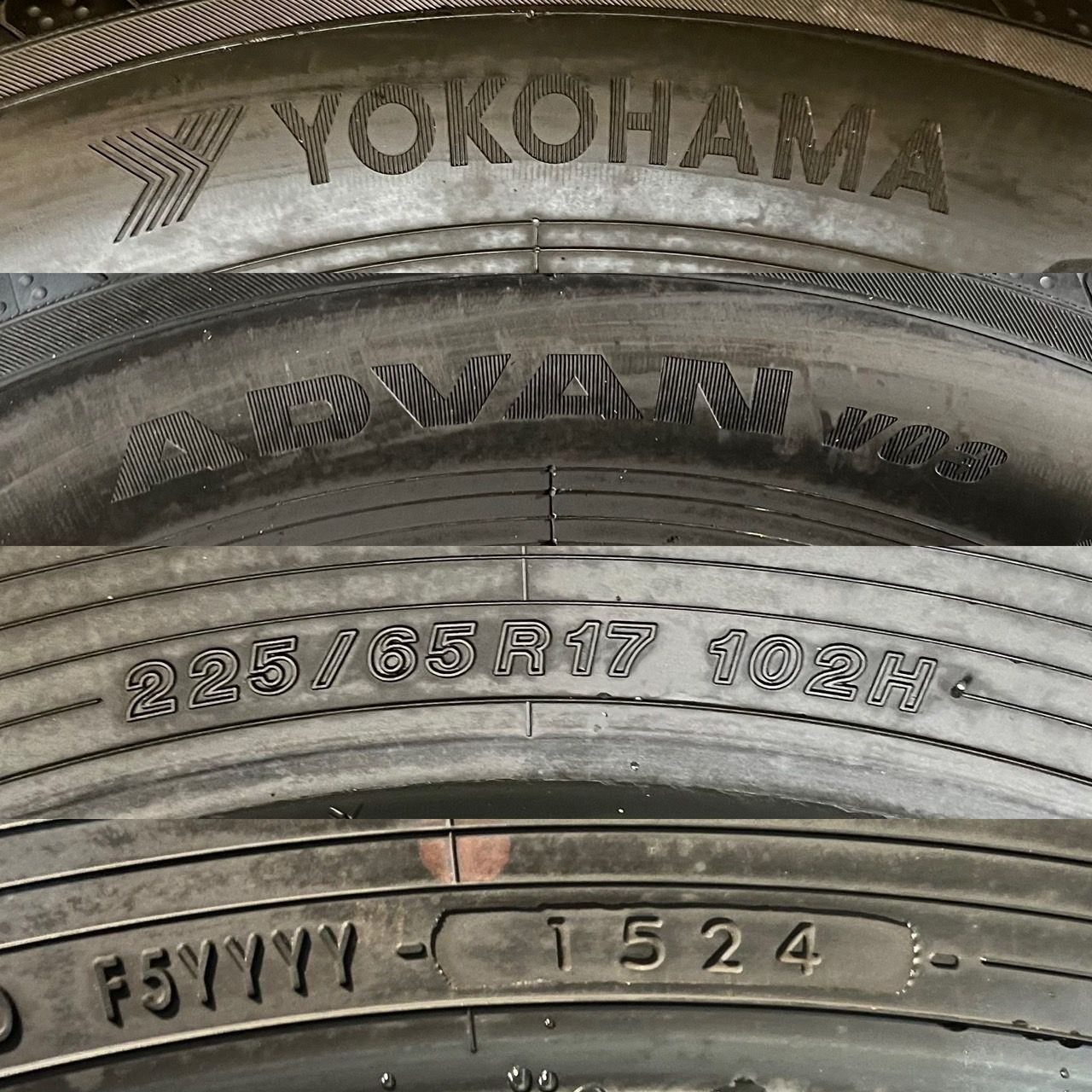 Yokohama ADVAN V03 225/65R17 タイヤ 4本セット 2024年製 新車外し品
