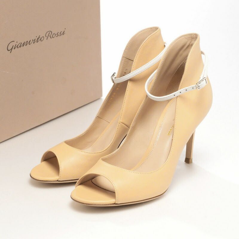 □未使用品□Gianvito Rossi ジャンヴィト ロッシ アンクルストラップ オープントゥ パンプス 靴  36（23～23.5cm相当）イタリア製 20230425/GN2886 - メルカリ