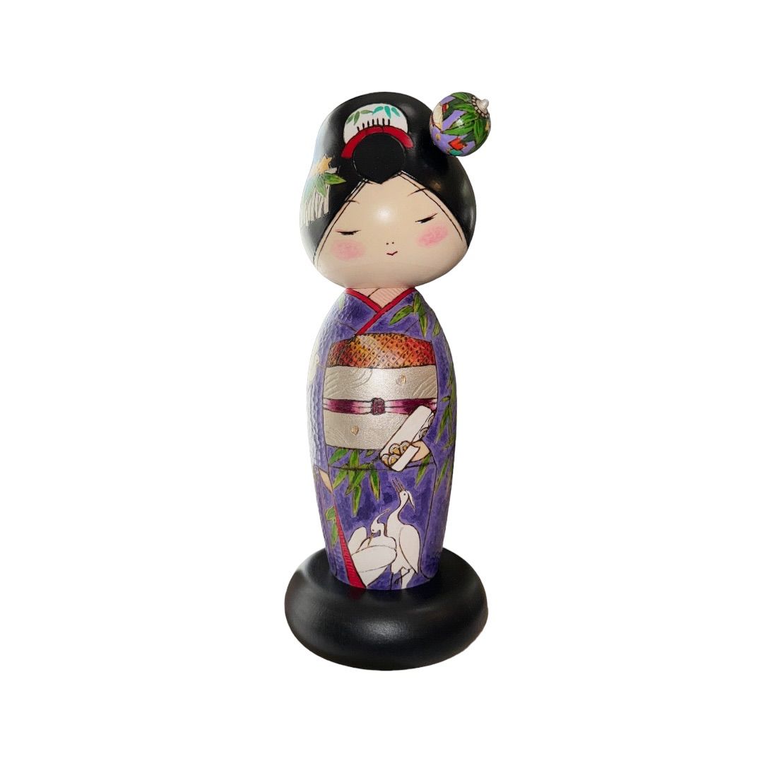 栗林 一雪 issetsu 創作 こけし kokeshi doll 人形 作並こけし本人型 Sakunami style kokeshi doll, Honnin-gata