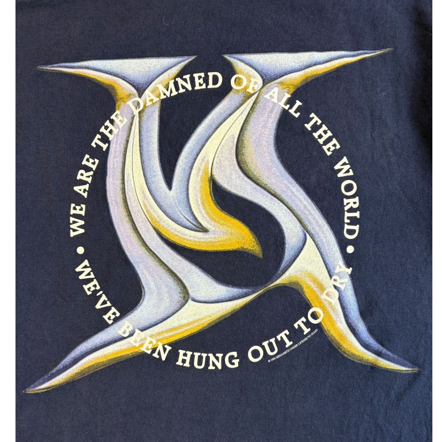 MEGADETH】メガデス 1994 YOUTHANASIA NAVY Tシャツ giant BY