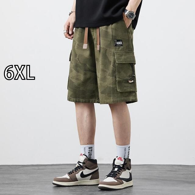 [6XL]メンズ ファッション 服 男性用 オシャレ シンプル 大人 かっこいい 大きいサイズ ストリート 紳士服 迷彩 カーゴ パンツ スーツ ミッド パンツ アメリカン レトロ ゆったり カジュアル