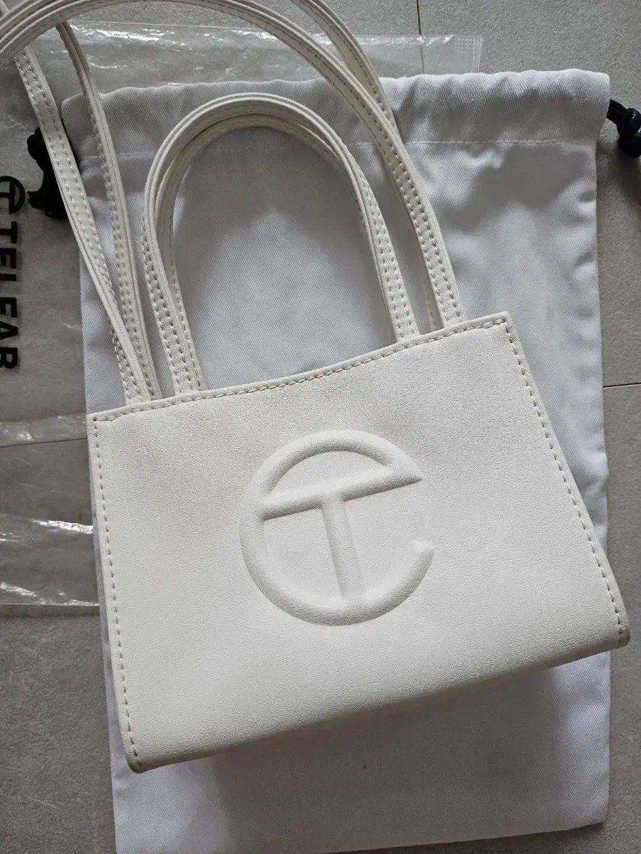 Telfa(テルファー) スモール ショッピングバッグ ホワイト 正規