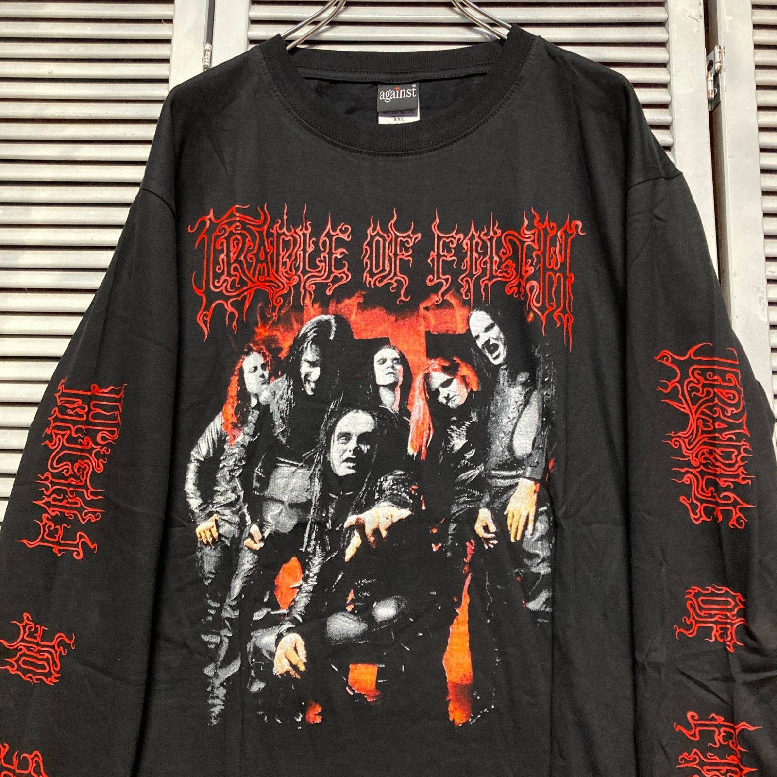 CRADLE OF FILTH ダメージ加工 グランジ ロンT ダークグレー 値下げ不可】古着 90s cradle of filth ロンTの通販 by