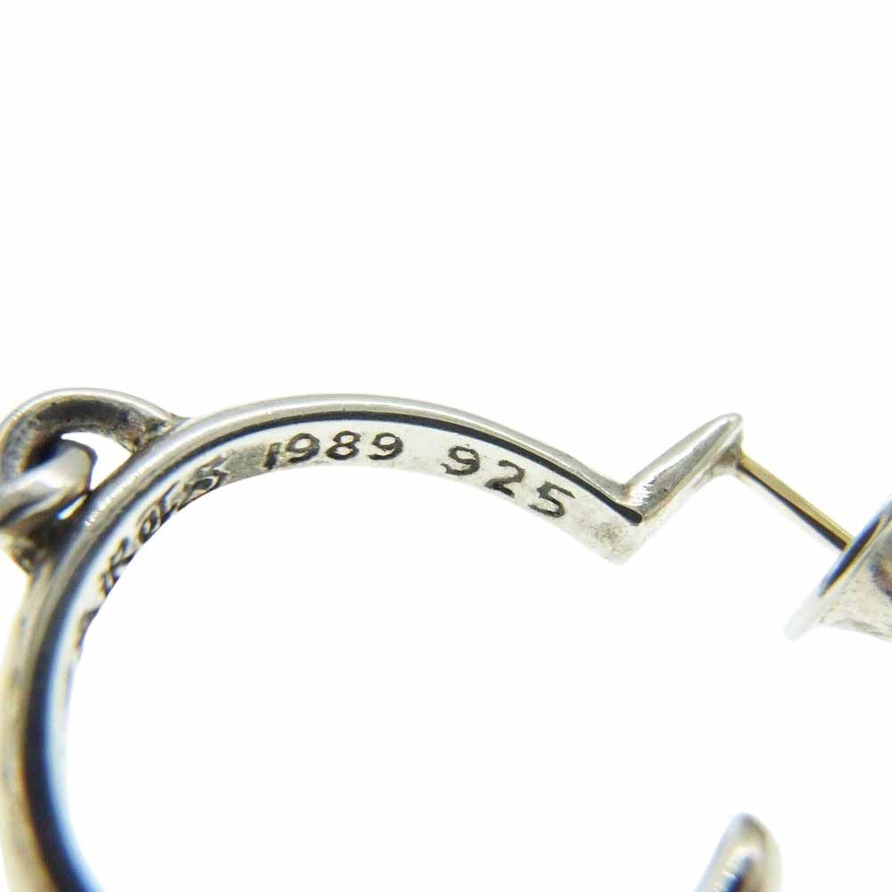 クロムハーツ TINY CH CROSSタイニーCHクロスフープ シルバーピアス CHROME HEARTS クロムハーツ TINY CH CROSS タイニーCHクロス