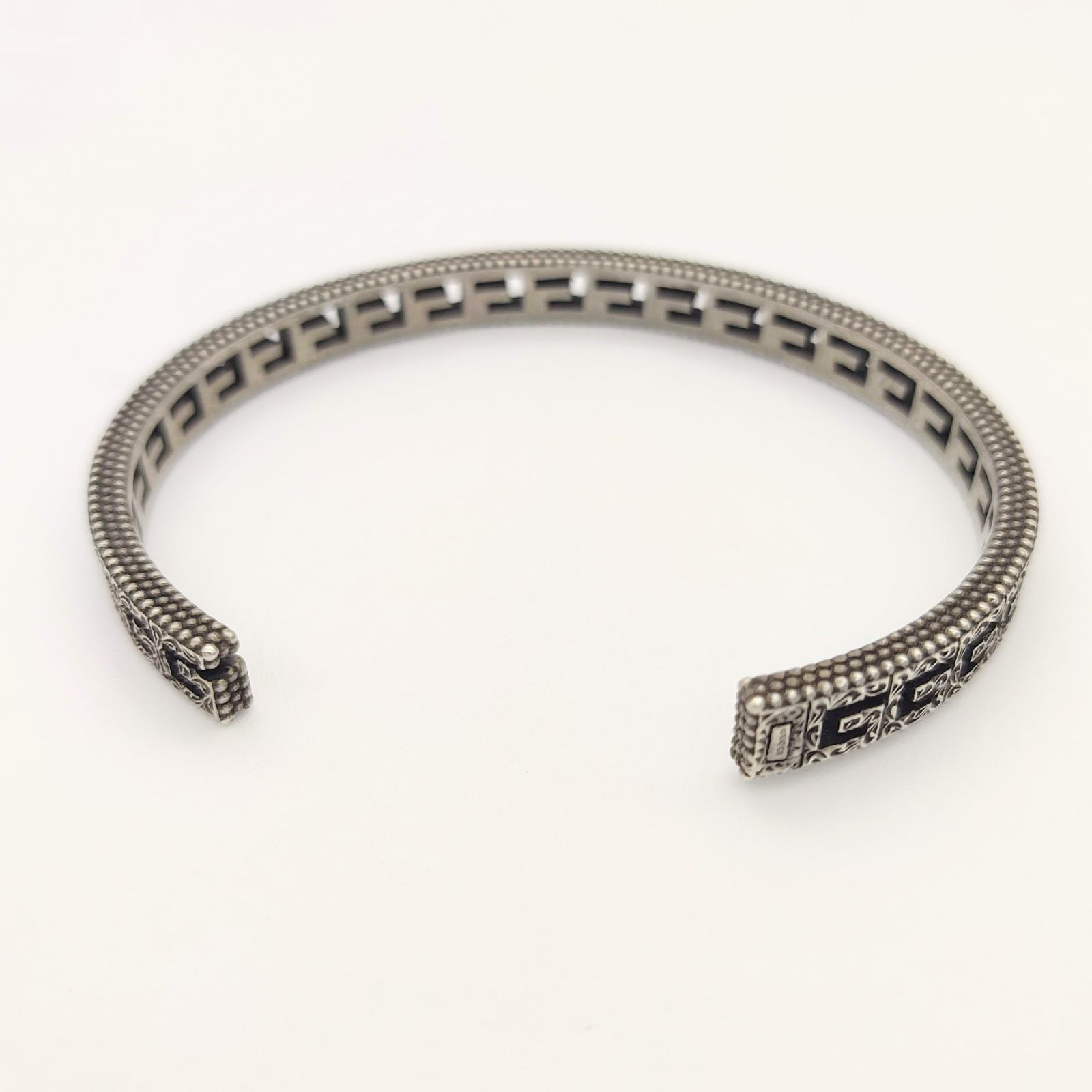 美品】GUCCI グッチ スクエアG アラベスクバングル 19 SILVER