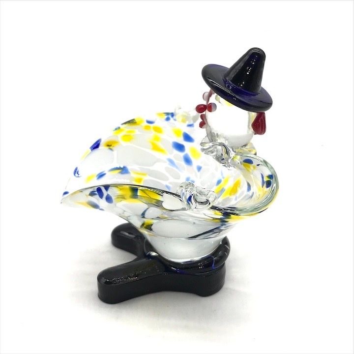 未使用 ムラーノ ガラス ベネチアン グラス ピエロ 小物入れ マルチ