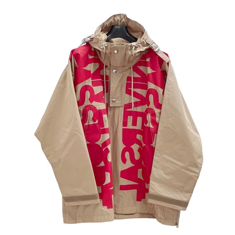最終特価品 【BURBERRY/バーバリー】8051865 ユニバーサル ハーフジップ    ブルゾン コットン/ナイロン ベージュ/レッド メンズ 【中古】【真子質店】【GD】