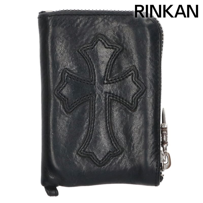 クロムハーツ TINY ZIP|タイニージップ クロスパッチレザーダガージップ財布 メンズ