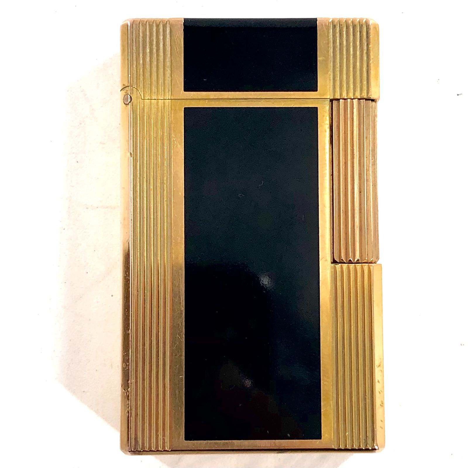 ▽S.T. DUPONT デュポン 都彰 ゴールド×ブラック 漆塗り ガスライター