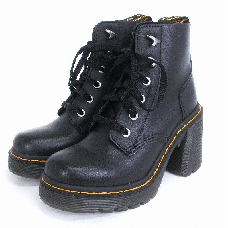 ドクターマーチン DR.MARTENS JESY 6 タイ ブーツ レザー イエローステッチ 27613001 黒 ブラック UK4 23㎝相当 靴