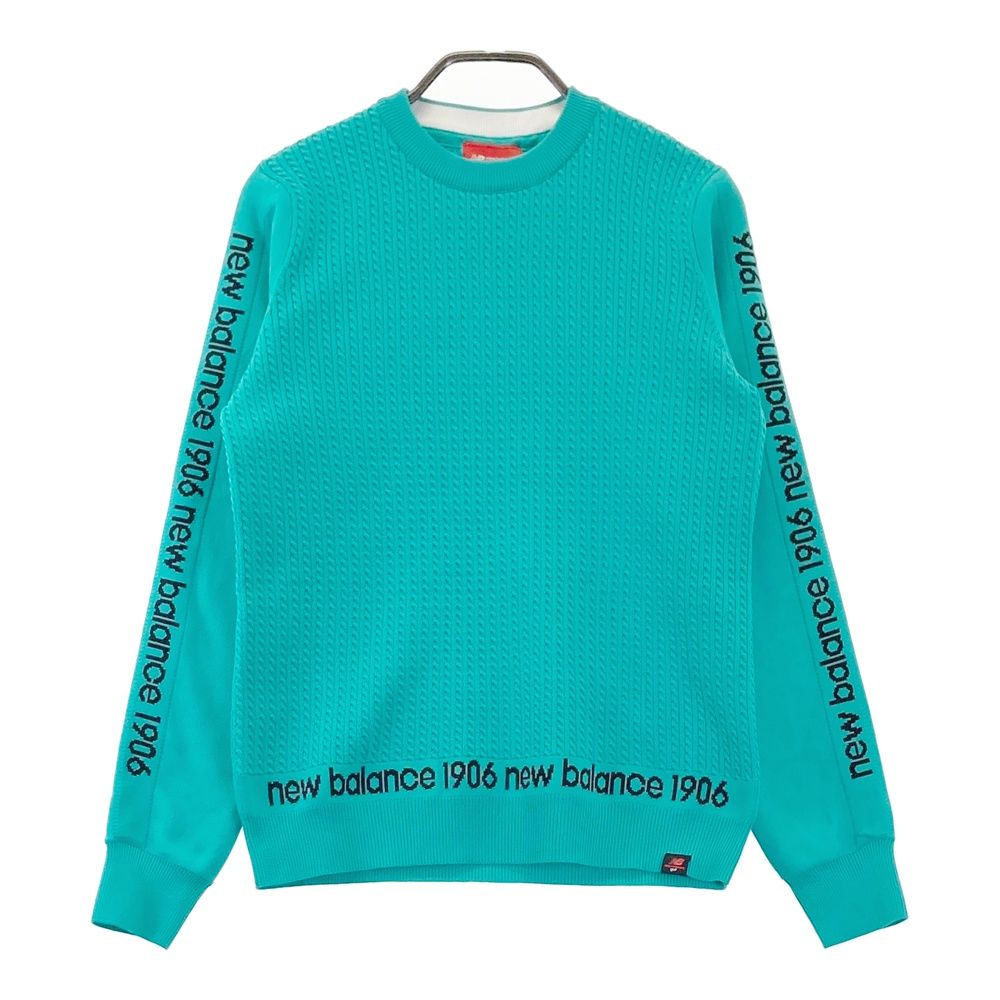 NEW BALANCE ニューバランス 長袖ニット グリーン系 7 [240001265964]【中古】メンズ サイズ：0 NEW BALANCE GOLF ニューバランス ウール混 長袖ニット