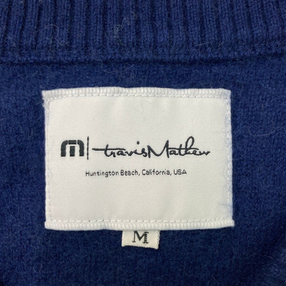 サイズ：M TRAVIS MATHEW トラビスマシュー  Vネックカシミヤニットセーター  ネイビー系 [240101180479] ゴルフウェア メンズ ストスト