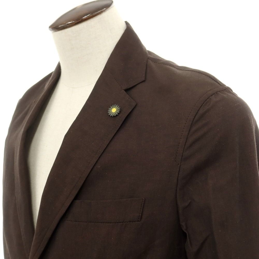 GIANNETTO ジャンネット　リネンジャケット　ブラウン　５０ GIANNETTO ジャンネット リネンジャケット ブラウン 50