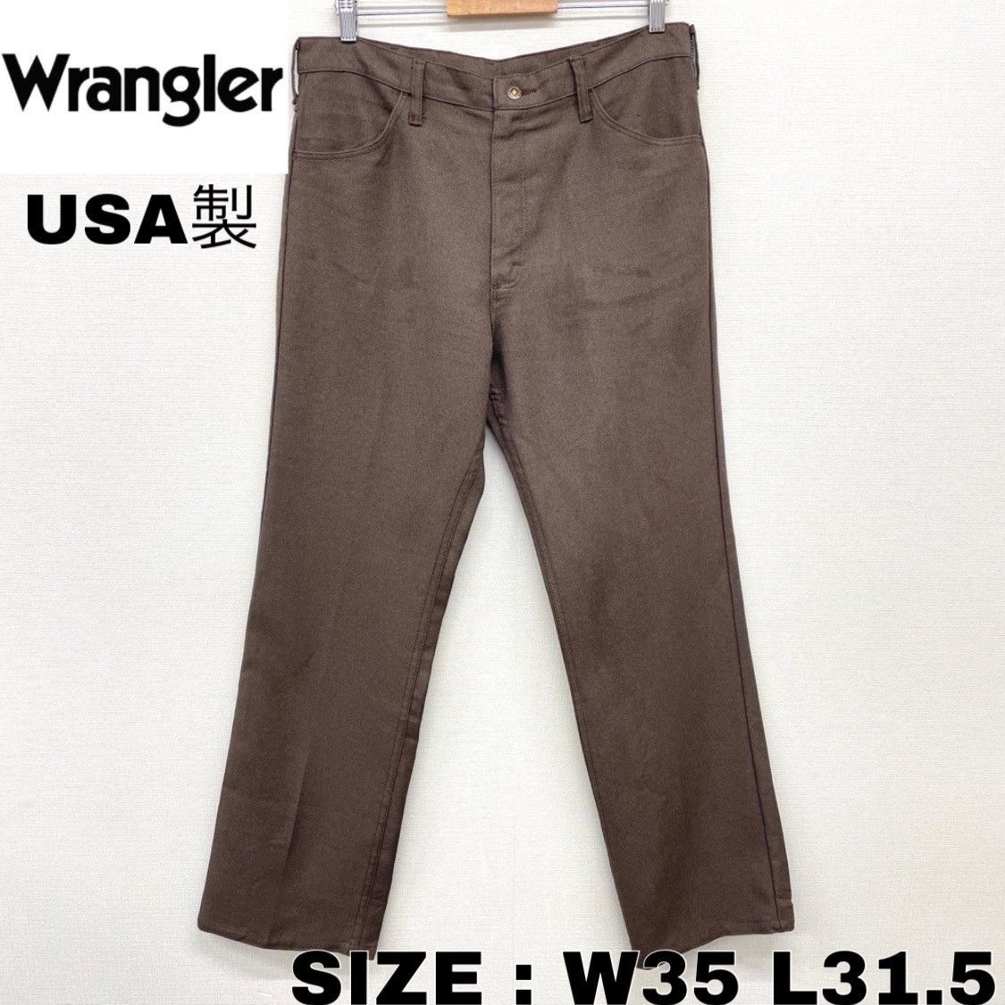 USA製 ラングラー Wrangler スラックス パンツ ランチャードレスジーンズ W35 L31.5 ブラウン - メルカリ