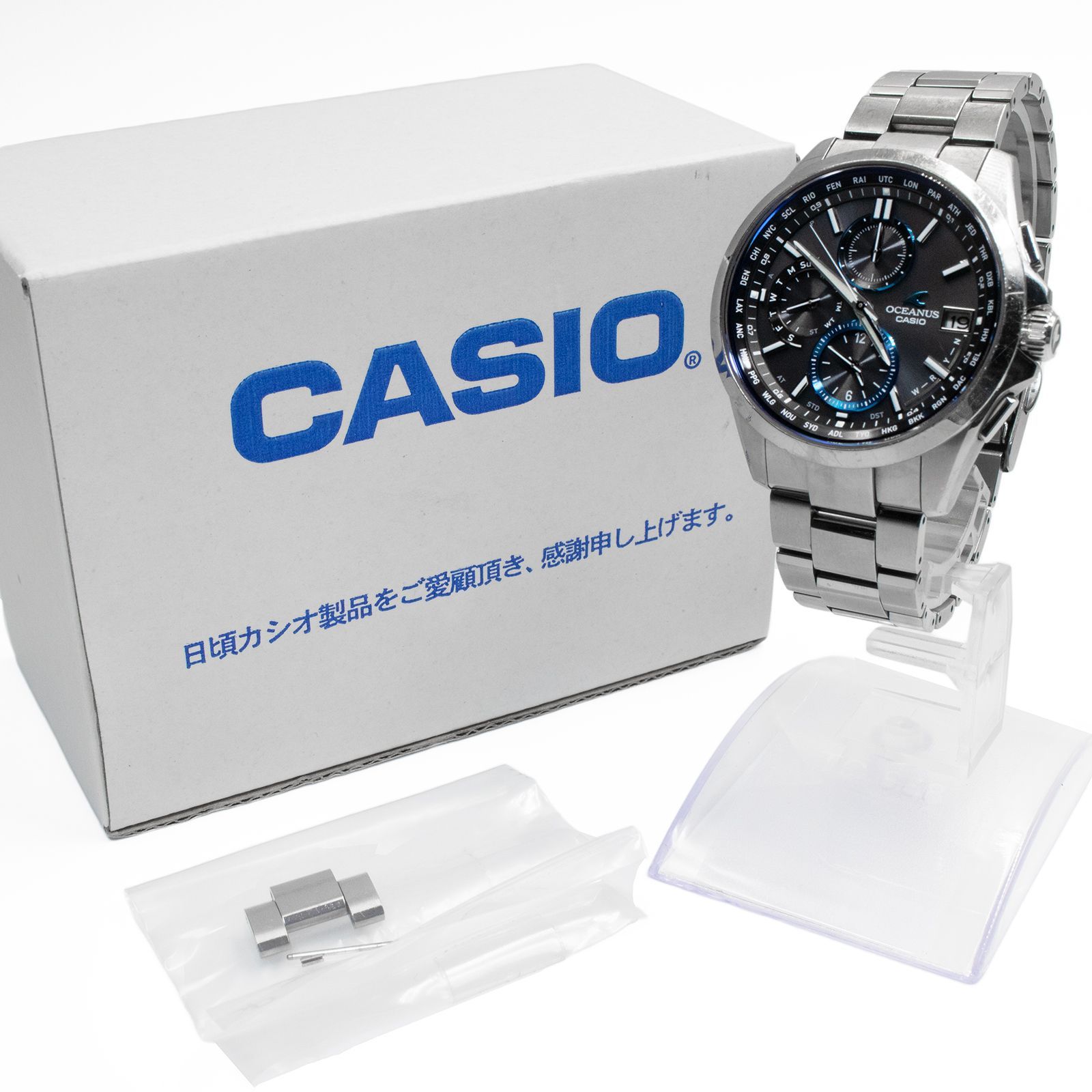 送料無料 カシオ 腕時計 ソーラー電波 メンズ オシアナス クラシック 