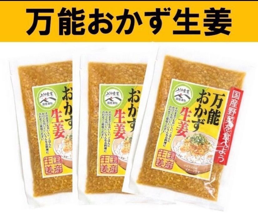 メルカリShops - 【宮崎のお漬物】万能おかず生姜 130ｇ×3袋 お漬物 上沖産業