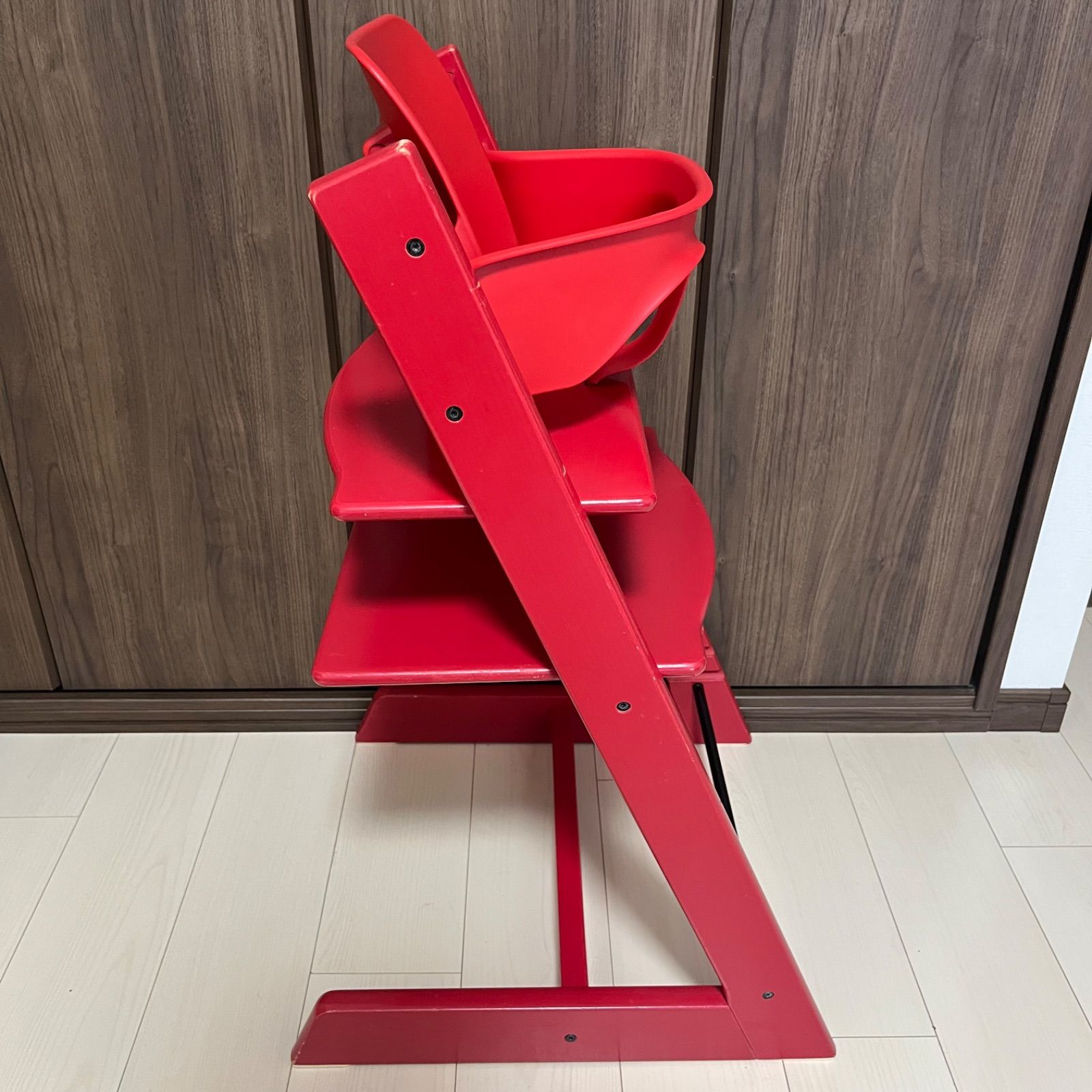 ☆【美品】 ストッケ トリップ トラップ レッド ベビーセットV2（なし  