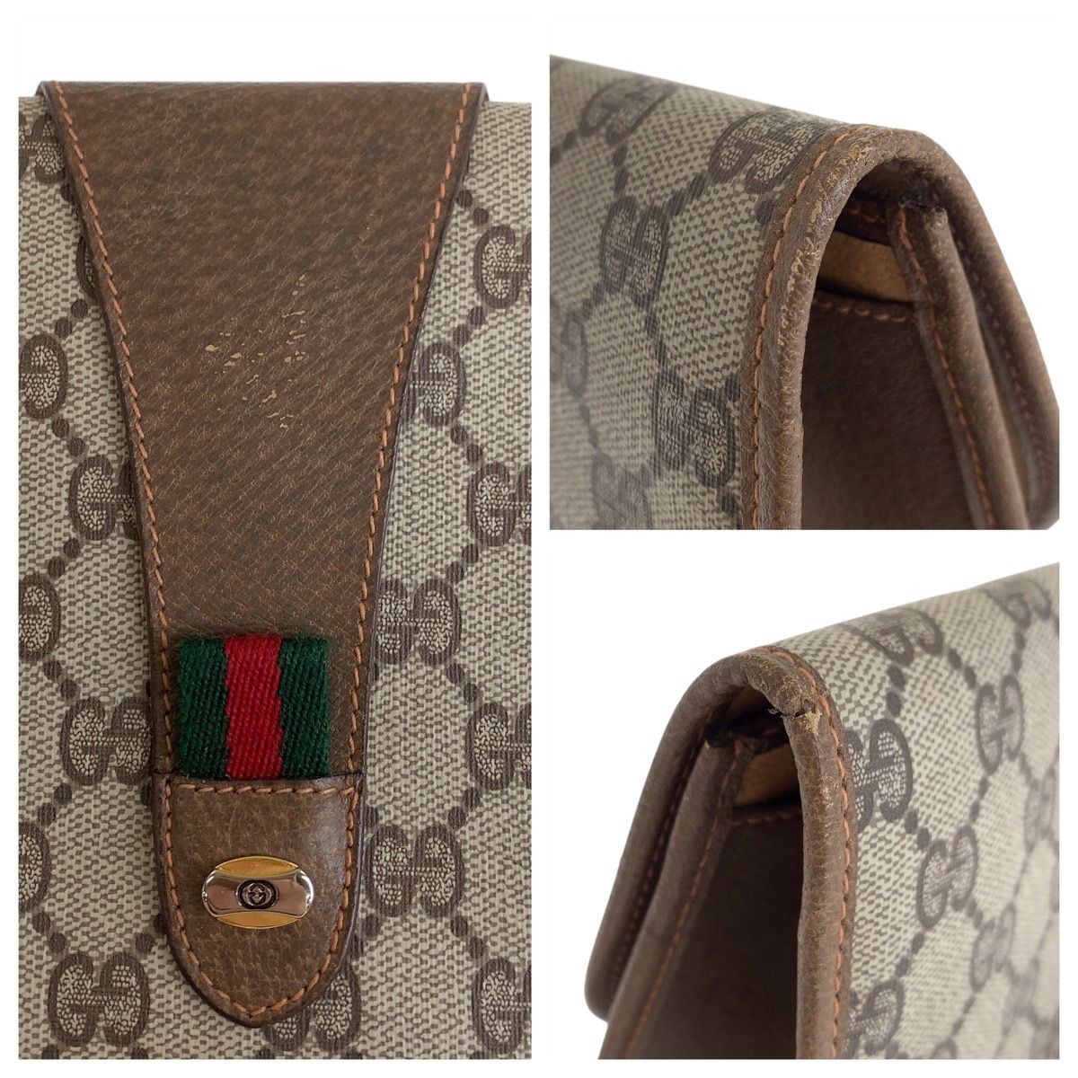 GUCCI グッチ ヴィンテージ シェリーライン オールドグッチ ベージュ 