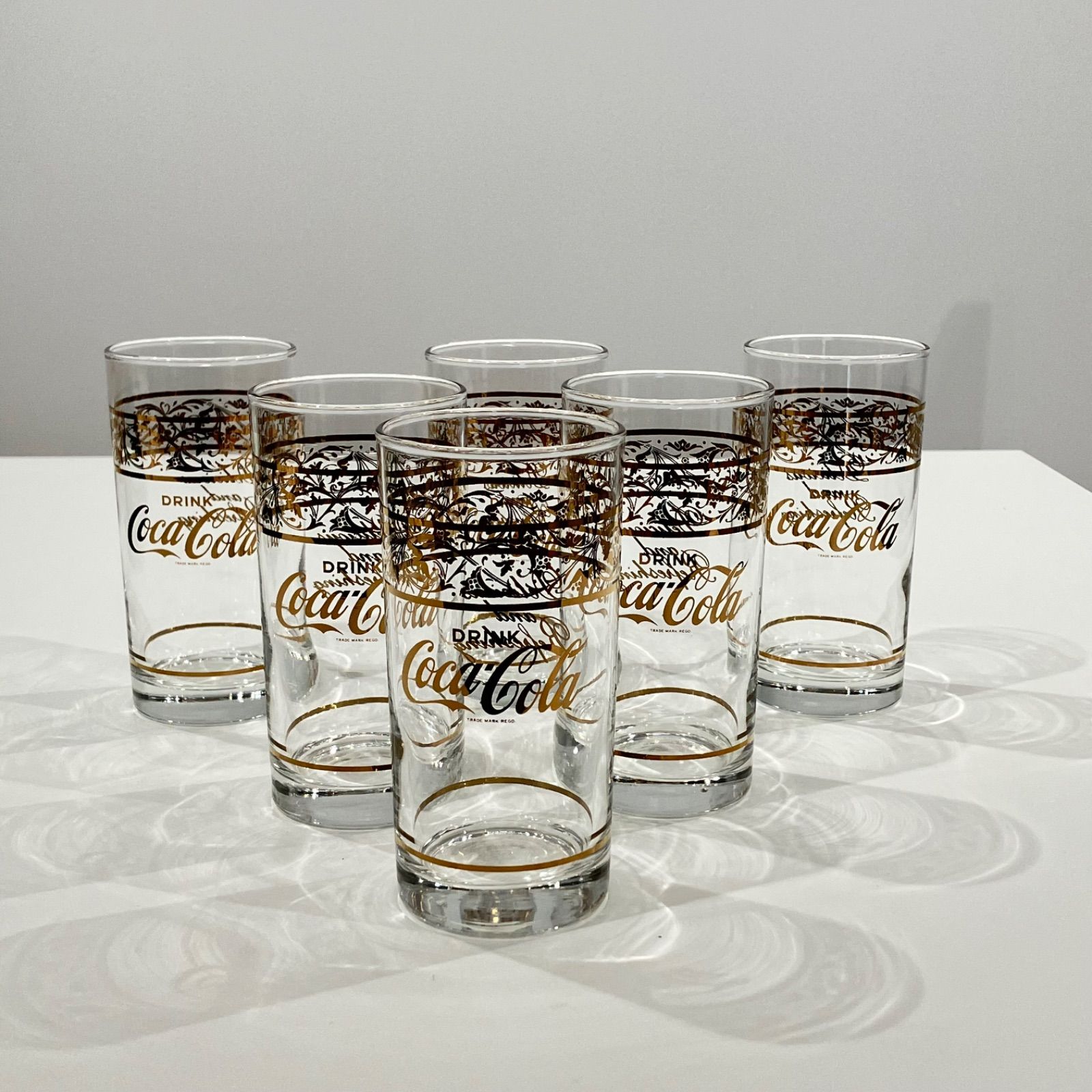 コカ・コーラ ゴールデングラス 6個セット 非売品 【送料無料