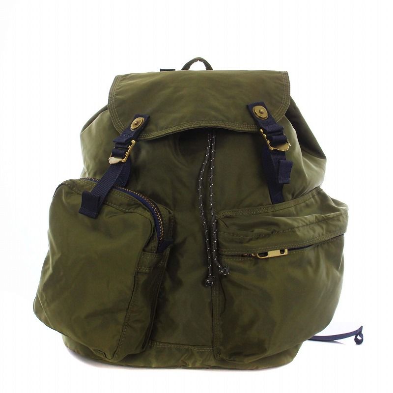 サカイ sacai PORTER 吉田カバン double pocket backpack リュックサック デイパック バッグ カーキ 20-0171S /KH
