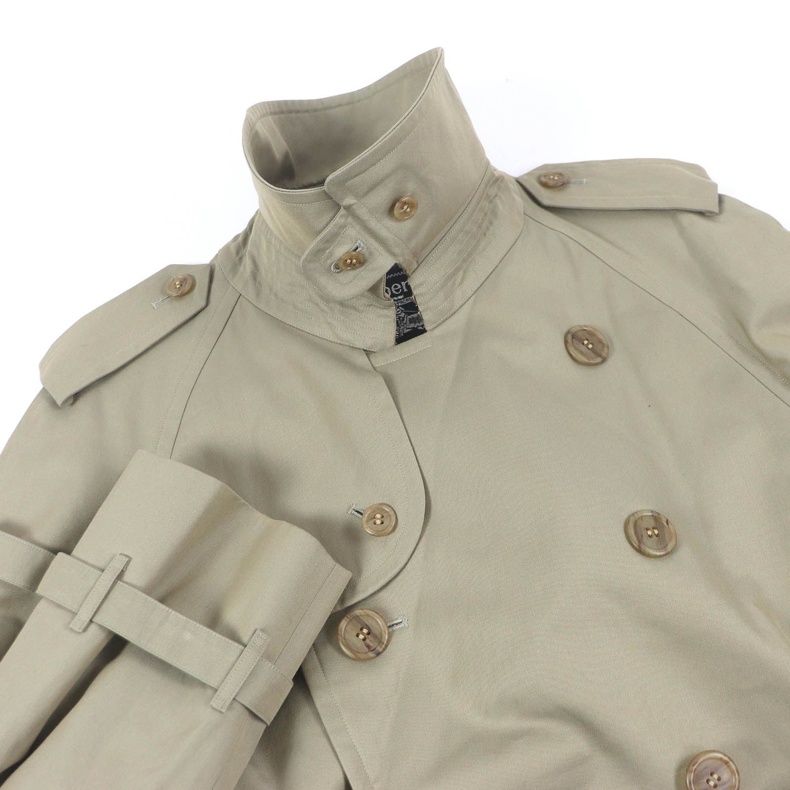 ▽80s アクアスキュータム【40】XLトレンチコート Aqua5 英国 UK