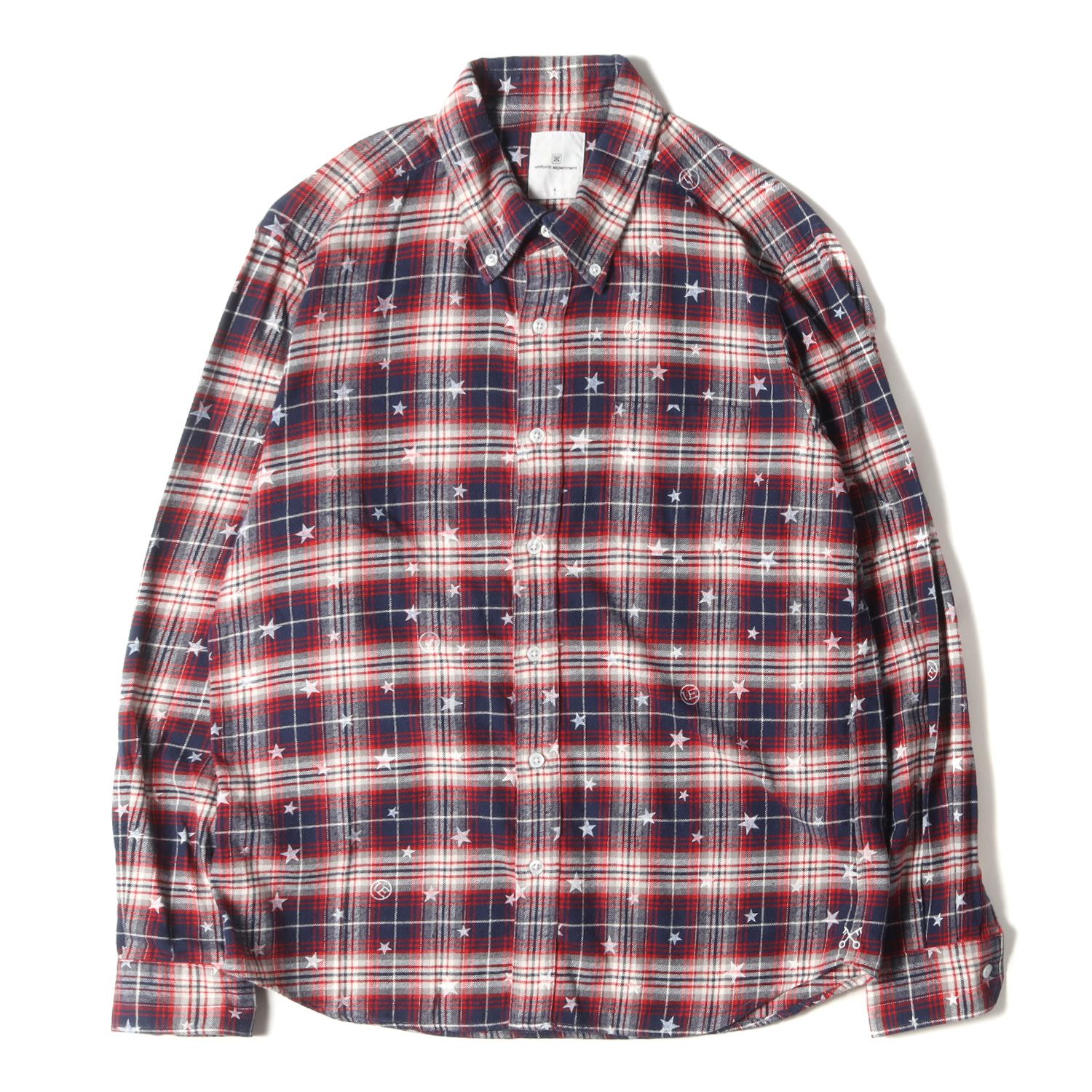 uniform experiment star チェック　長袖シャツ　シャツ　4 uniform experiment star チェック 長袖シャツ シャツ 4 楽天