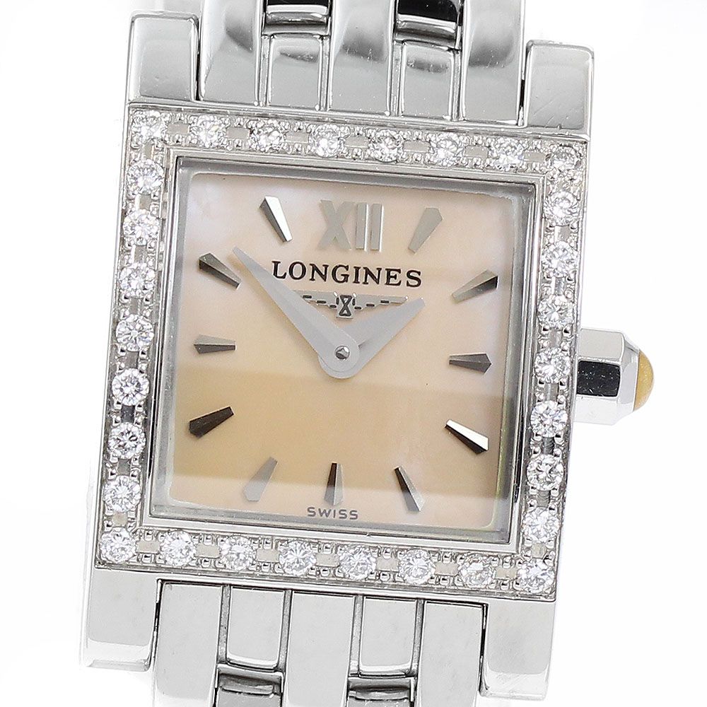 ロンジン ドルチェヴィータ ダイヤベゼル L5 166 0 クォーツ 電池交換