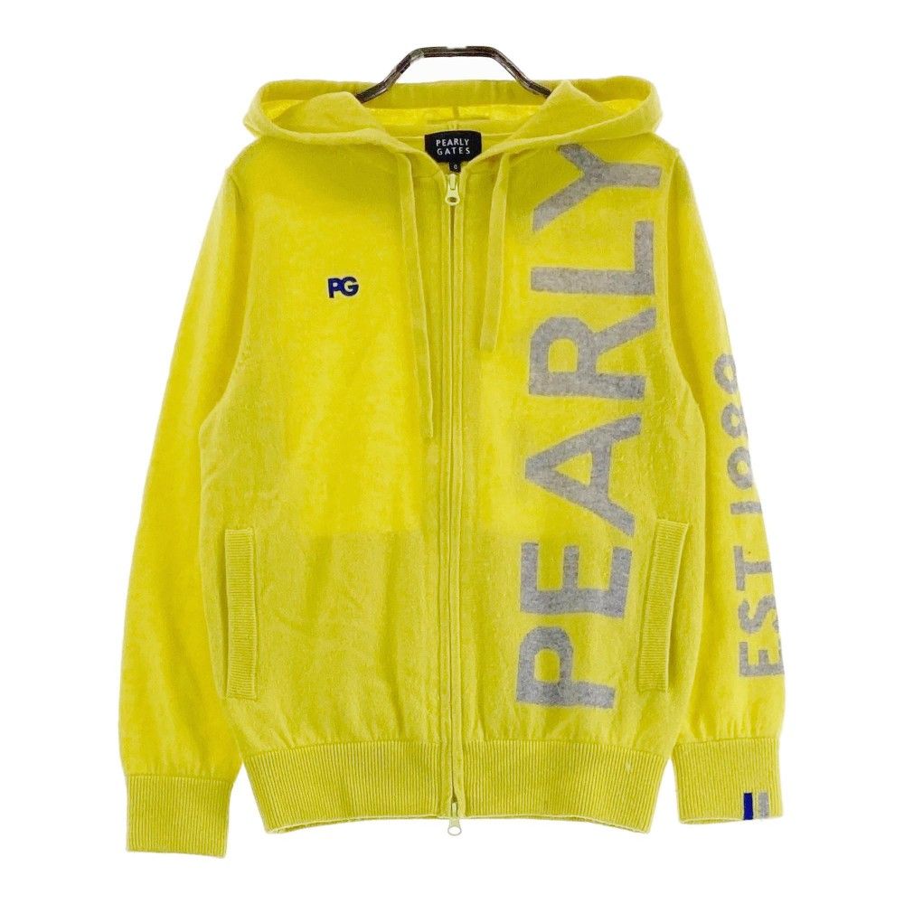 サイズ：0 PEARLY GATES パーリーゲイツ  カシミヤニット パーカー  イエロー系 [240101469306] ゴルフウェア レディース ストスト サイズ：0 PEARLY GATES パーリーゲイツ カシミヤニット