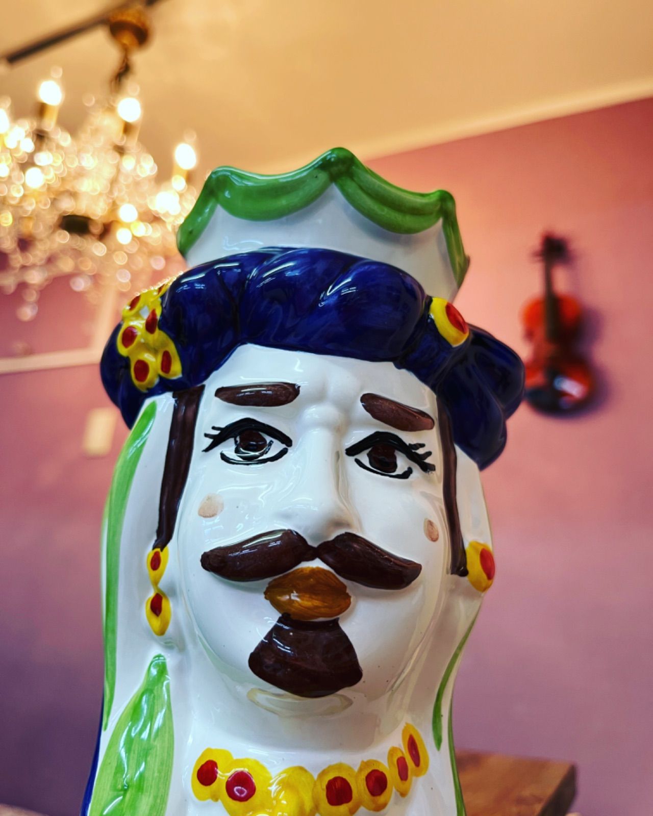 イタリア製陶器 フラワーベース【シチリア王】