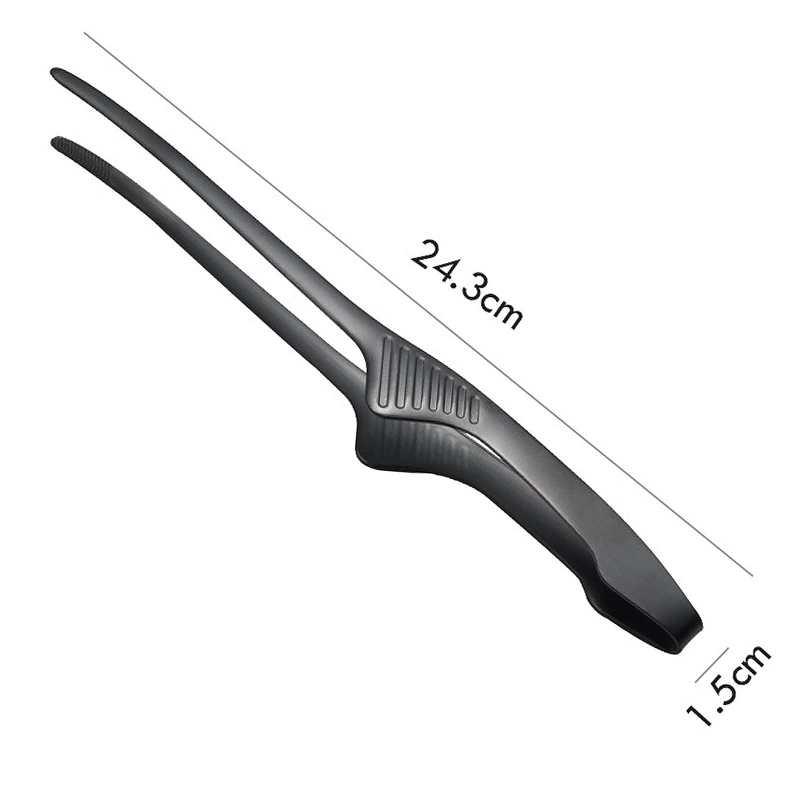 トング 焼肉 ステンレス 自立式 キャンプ バーベキュー ziyue 菜箸 すべりにくい 取り分け パスタ 焼肉トング 先端 3本セット Black