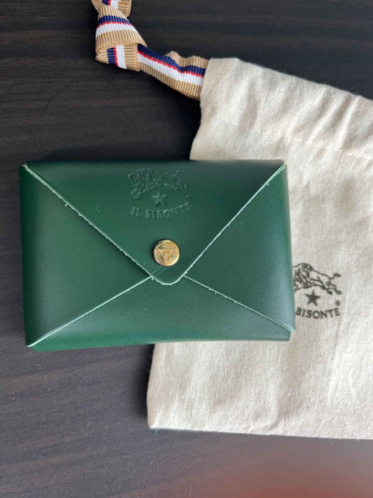 【新品未使用】イルビゾンテ 名刺入れ カードケース 緑 グリーン
