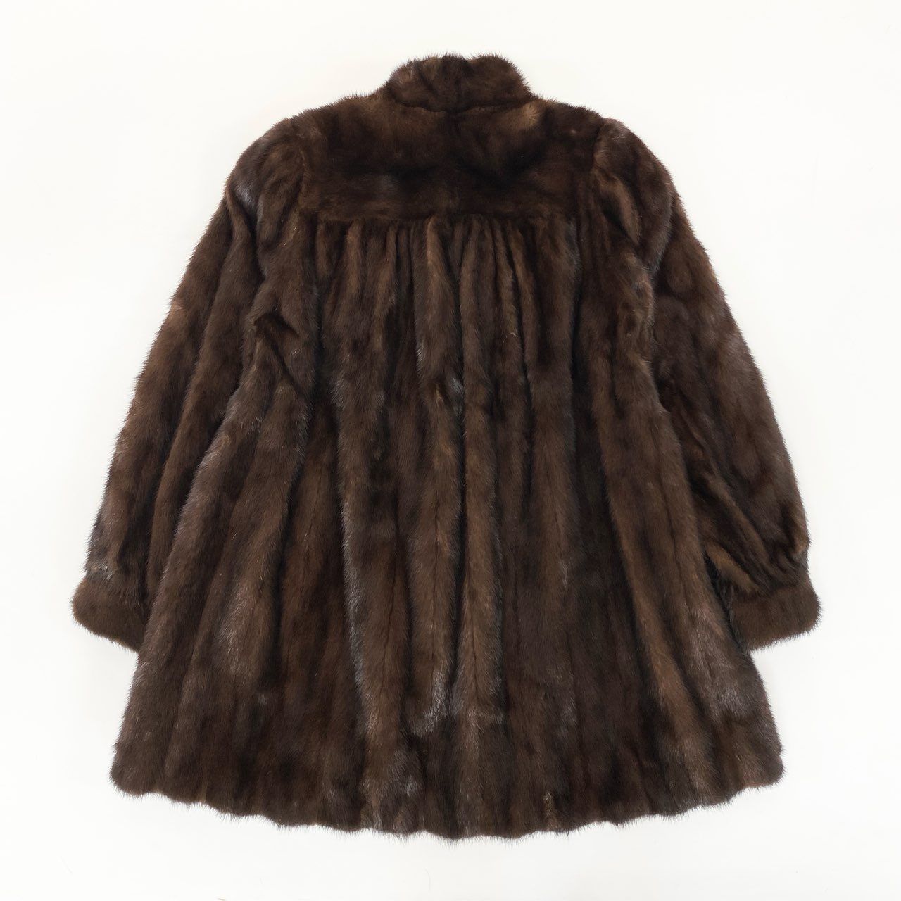 □ダークミンク□ハーフコート□着丈76㎝□EMBA□ □ダークミンク