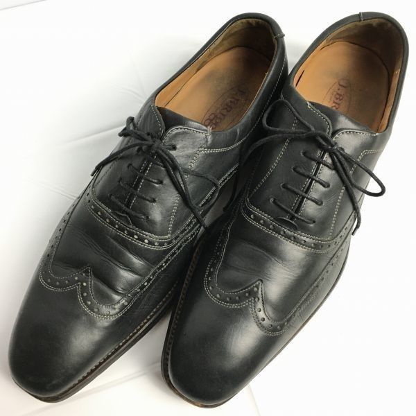 J.BRIGGS フルブローグ 　高級グッドイヤー製法　ウイングチップ　ビジネスシューズ〈黒/BLACK/ブラック〉　サイズ9　27.0/men's 管NO.ZC-136 J.BRIGGS フルブローグ 高級グッドイヤー製法 ウイングチップ ビジネス