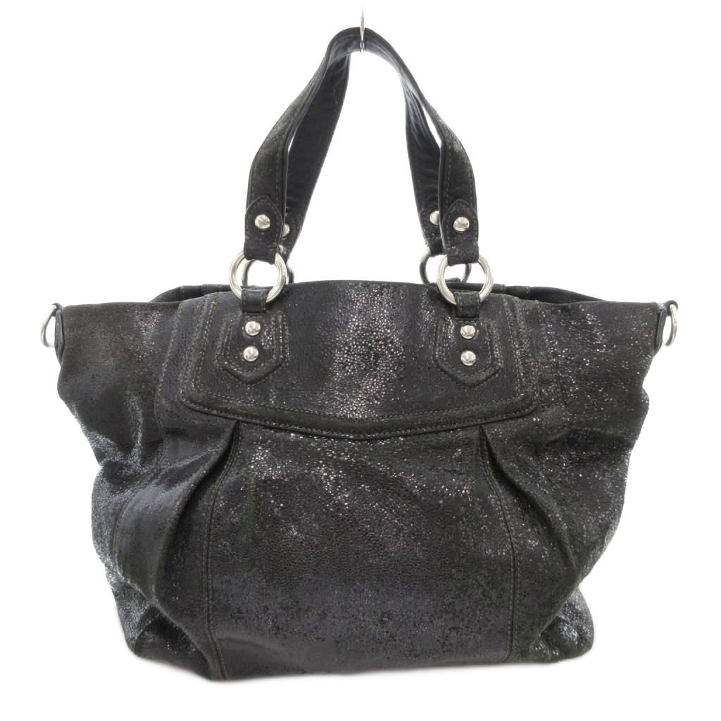 COACH ブラック レザー トートバッグ　ショルダーバック COACH コーチ バッグ ショルダーバッグ トート パテント ワイン