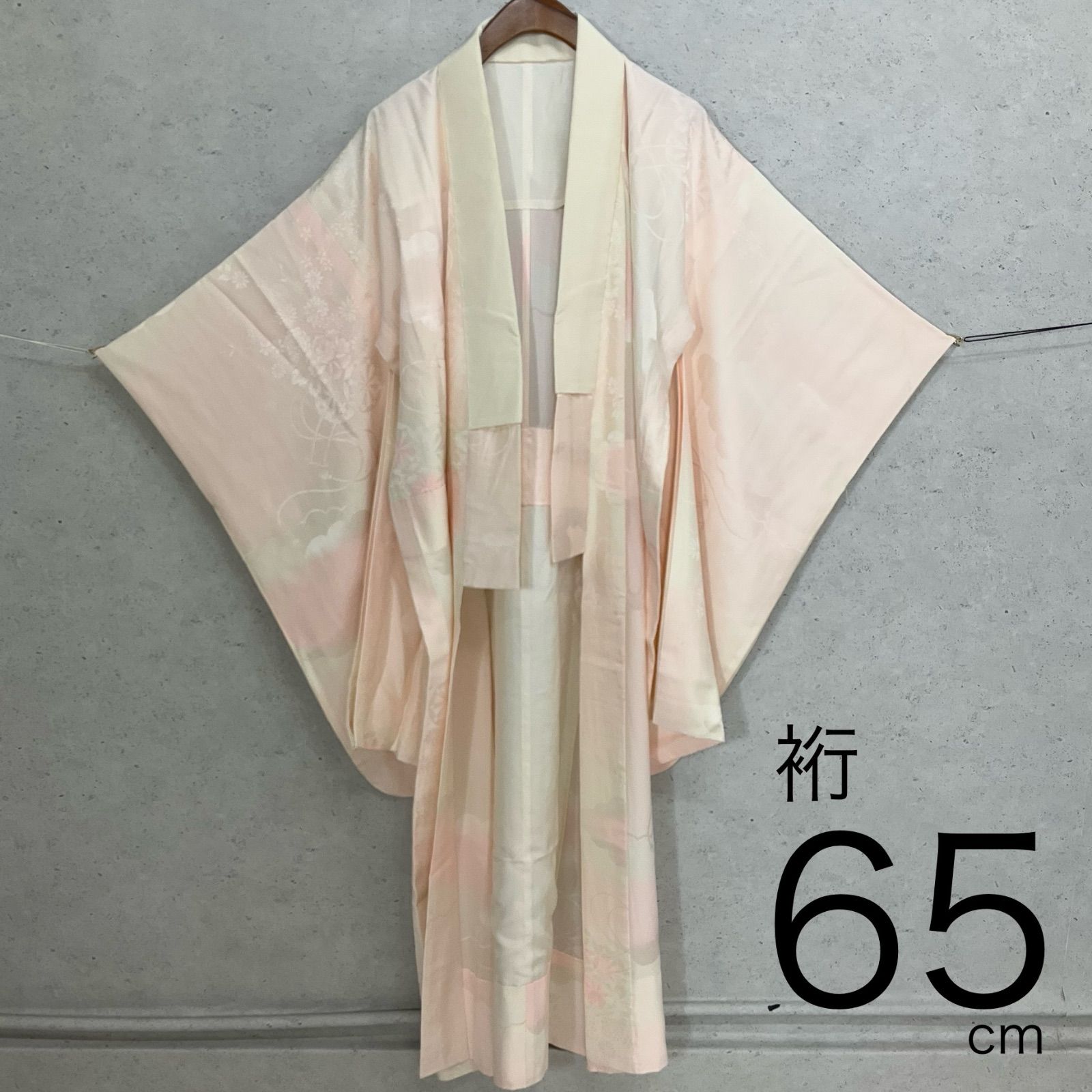 ◆kimono+one◆振袖長襦袢◆単衣◆袖無双◆居敷当て付き◆裄65肩丈133◆着物帯振袖袋帯礼装成人式結婚式振袖襦袢◆S1138