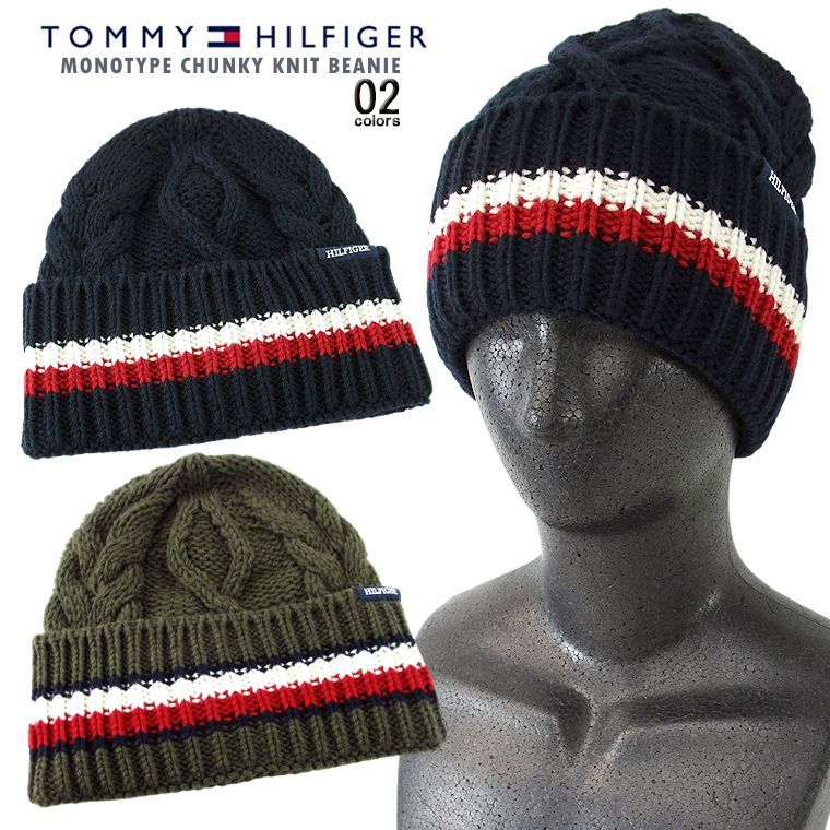 海外限定 TOMMY HILFIGERトミーヒルフィガー ニットビーニー