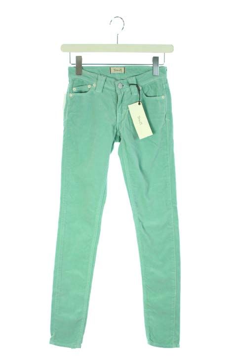 ヤヌーク YANUK パンツ スキニー ベルベット ミントグリーン 23 ■IM 6