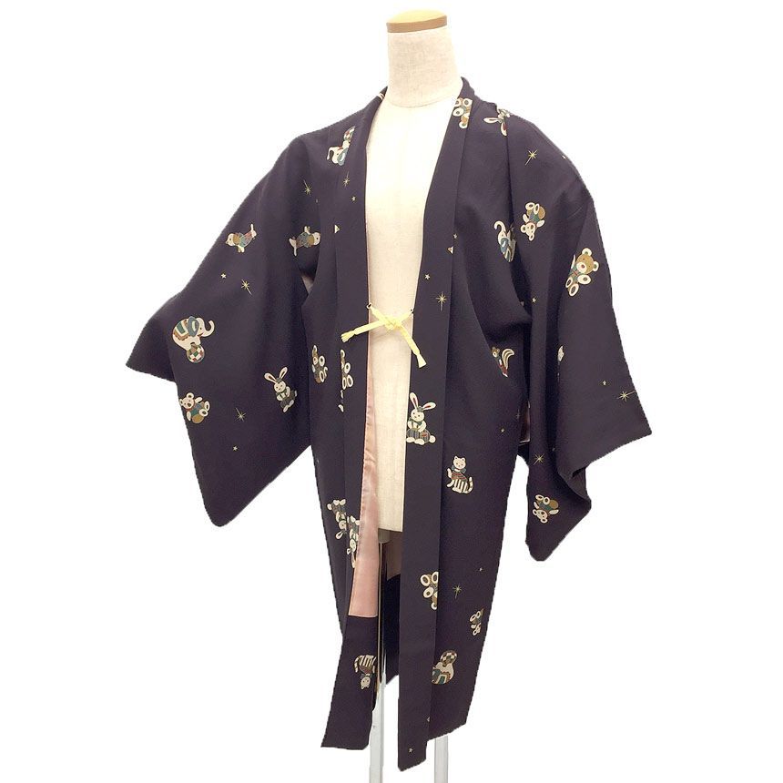 未使用近い　美品　紗　正絹　道行　ロング　塵よけ　身丈128 裄65.5 夏羽織 未使用近い 美品 紗 正絹 道行 ロング 塵よけ 身丈128 裄65.5