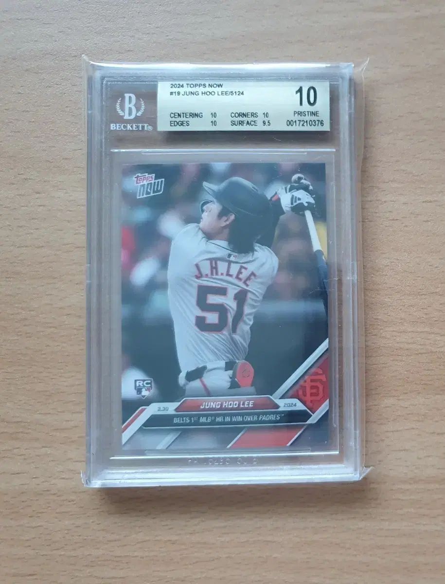 2025 トップスノー 李政厚 イ ジョンフ ルーキー BGS10 ブラックプリズティーン カードを販売しています