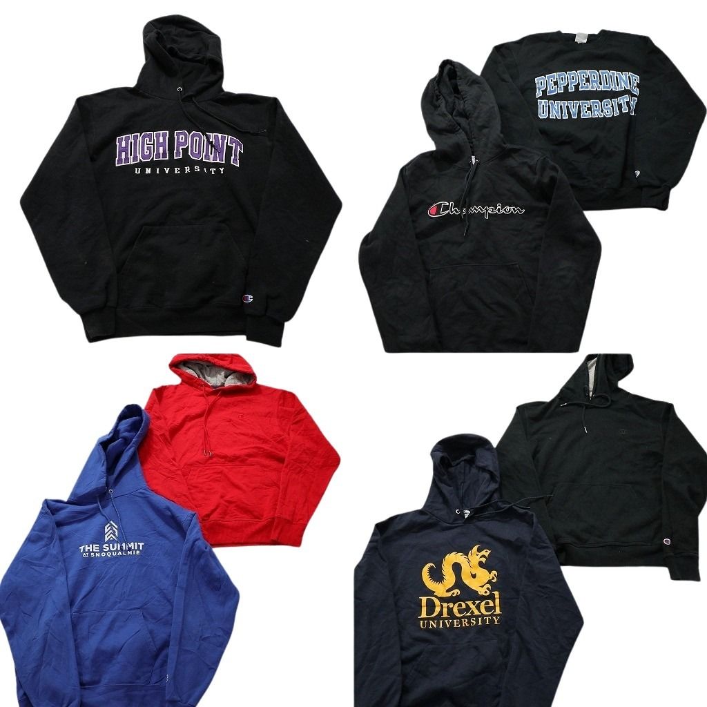 古着卸 まとめ売り チャンピオン Champion スウェット 7枚セット (メンズ S /M ) カレッジ パーカー ロゴ 中古 古着 MZ0404