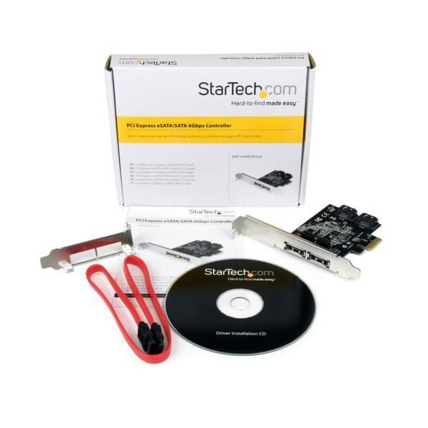 StarTech.com 外部eSATA-内部SATA 2ポート増設PCI Expressカード PEXESAT322I1個