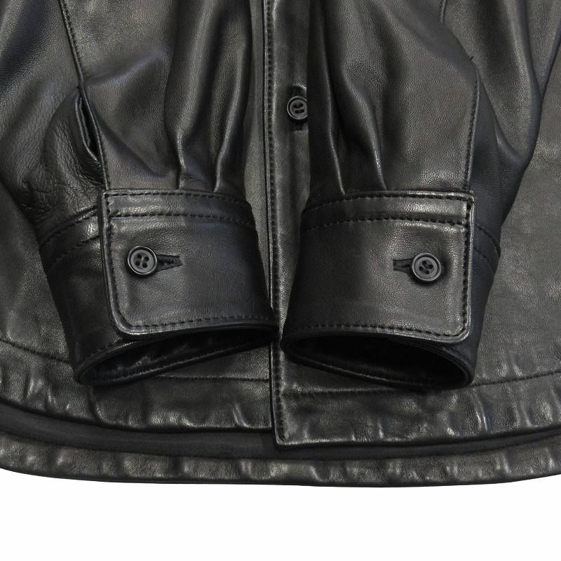 21aw アルテリア ULTERIOR ラムレザー オーバーレイド シャツ