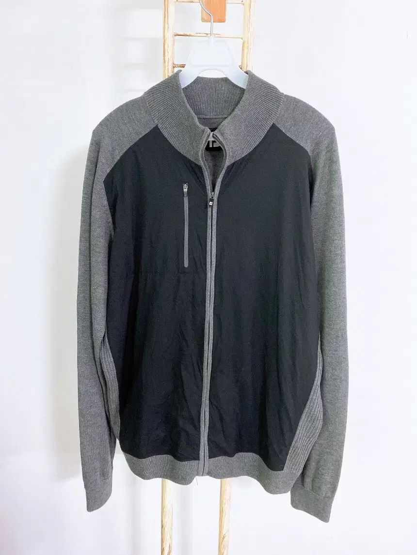 男性 L FOOTJOY ゴルフウール防風ニットジップアップジャケット
