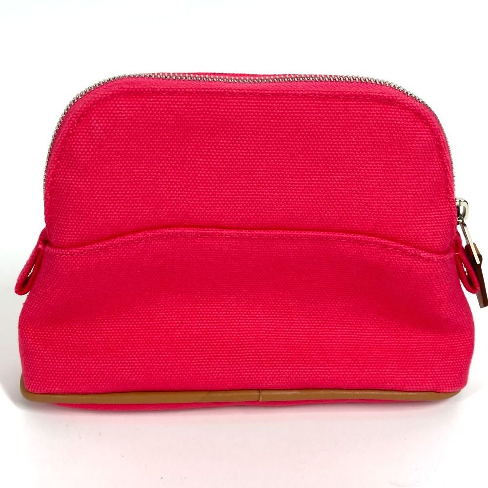 HERMES エルメス ポーチ ボリードポーチ ミニミニ コットン ハイビスカス ピンク DECORATOM_COM_BR