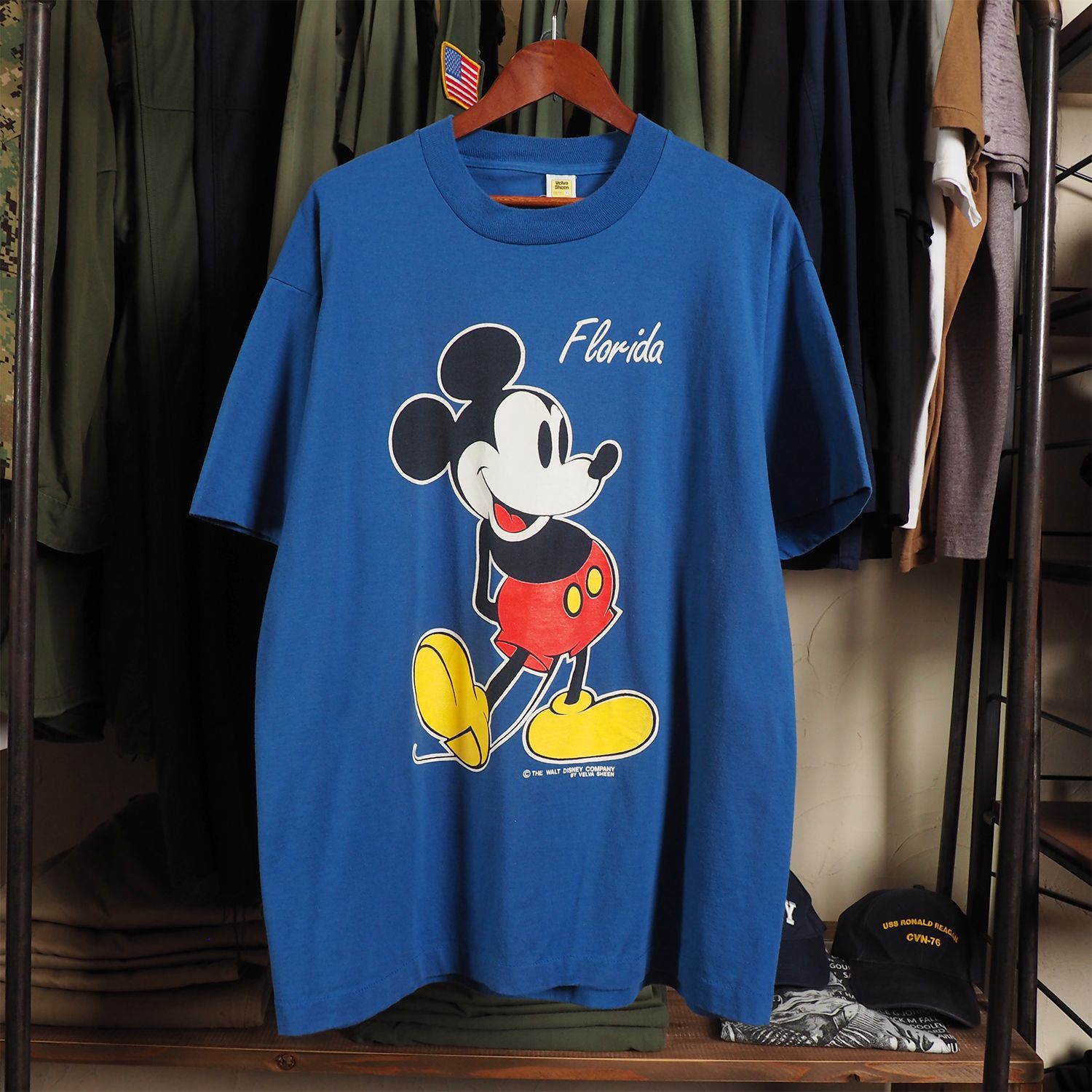 80s USA製 Velva Sheen ミッキーT XL 黒 80s USA製 Velva Sheen
