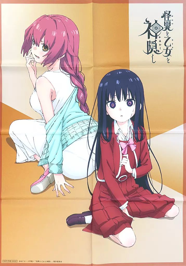 ポスター アニメ描き下ろしイラスト使用B2布ポスター 畦目真奈美＆化野乙 Blu-ray DVD 怪異と乙女と神隠し アニメイト全巻 特典