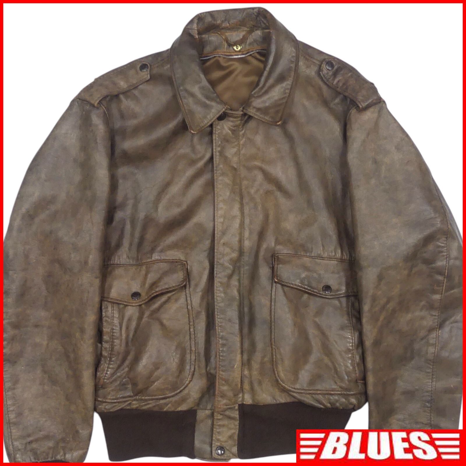 希少✨schott フライトジャケット　G-1 ブラウン　684SM　ボア　42 Schott ショット G-1 レザーフライトジャケット 42 茶 90s