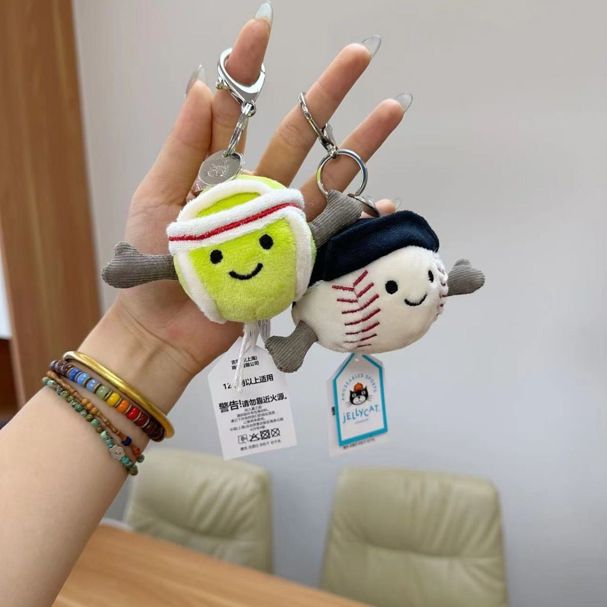 Jellycat ジェリーキャット Sports Tennis Bag Charm AS4TBC