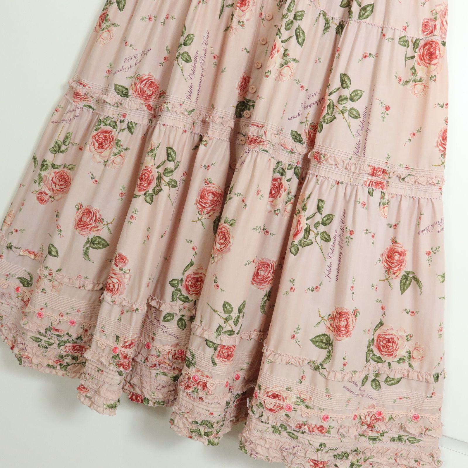 ピンクハウス　ジュピリーセレブレーション柄ミディ丈ワンピース 楽天市場】【中古】ピンクハウス PINK HOUSE 40周年記念 Jubilee