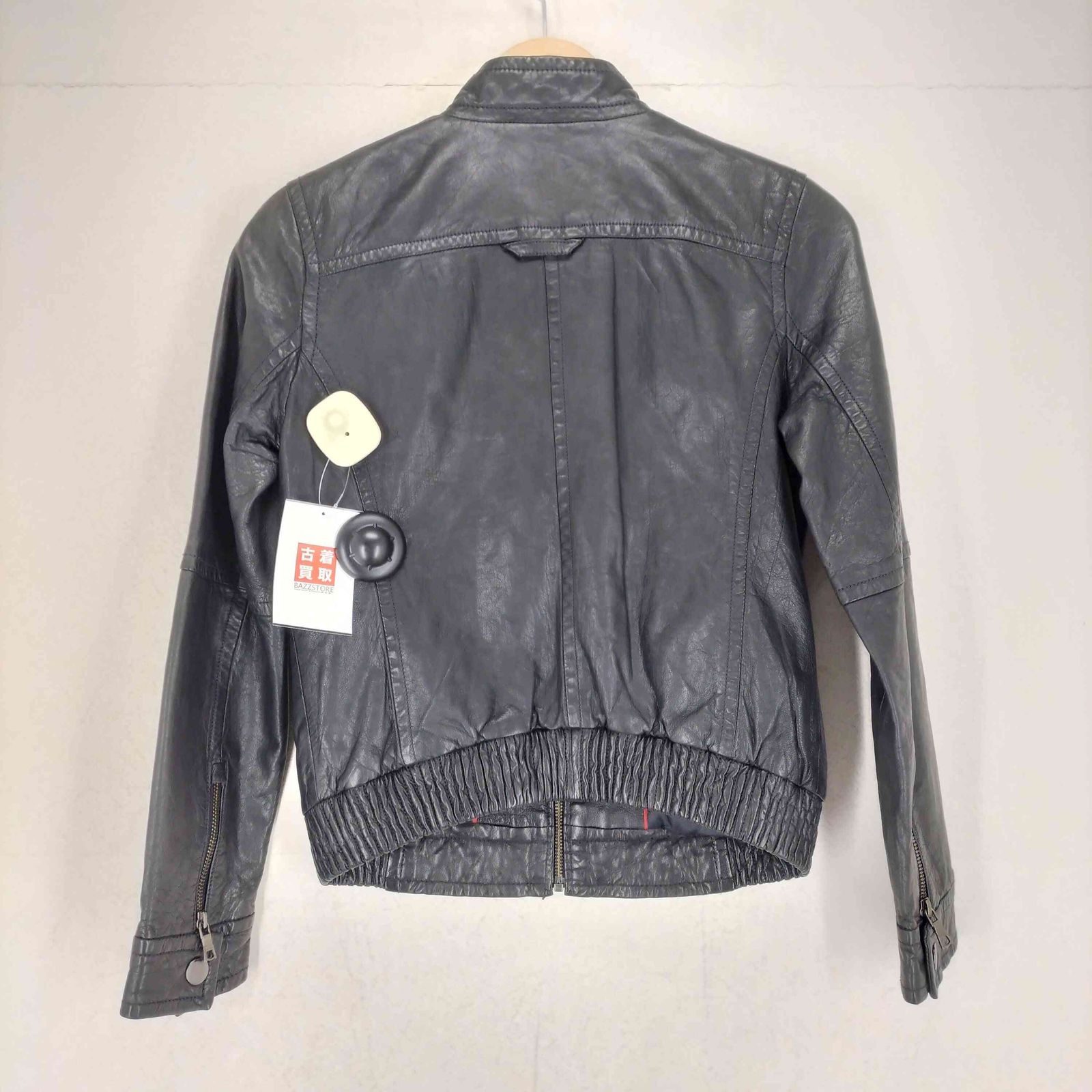 バナナリパブリック BANANA REPUBLIC ラムレザーシングルライダースジャケット レディース XS